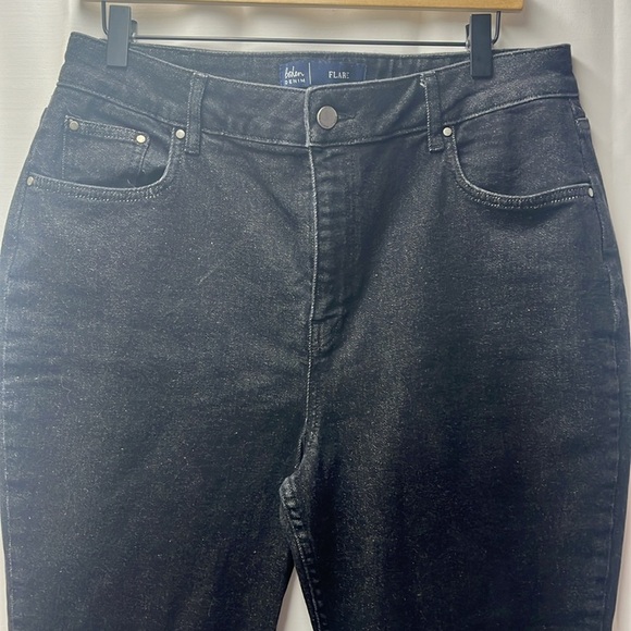 Boden Black High Rise Flare Jeans- 14 - Picture 6 of 9